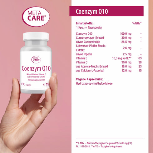 META-CARE Coenzym Q10 Inhaltsstoffe